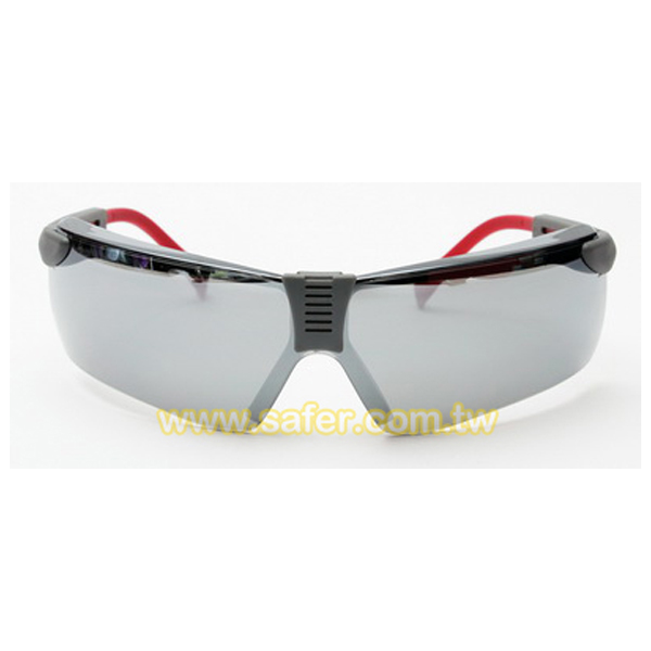 耐衝擊安全眼鏡(灰電白水銀-強化) SG-6211SSM (2)