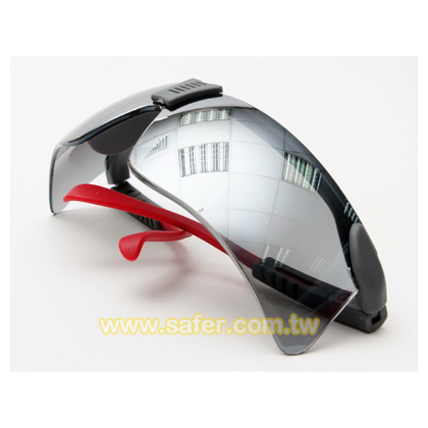 耐衝擊安全眼鏡(灰電白水銀-強化) SG-6211SSM (5)