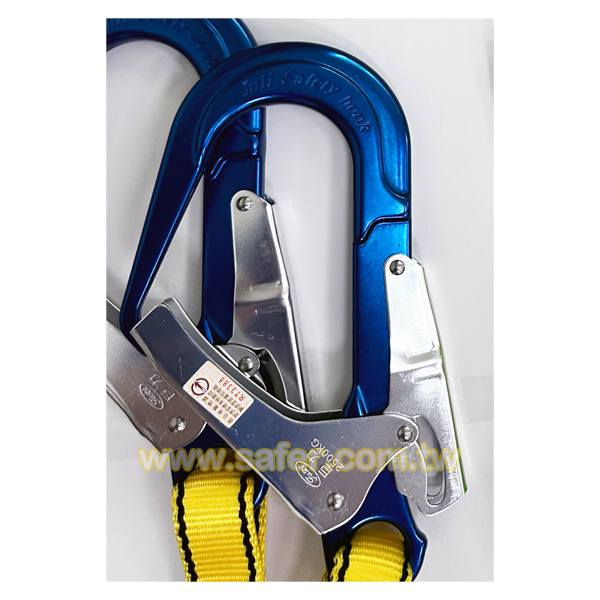 背負式安全帶(雙大鋁合金勾+雙扁帶+緩衝包) 快扣款 (3)